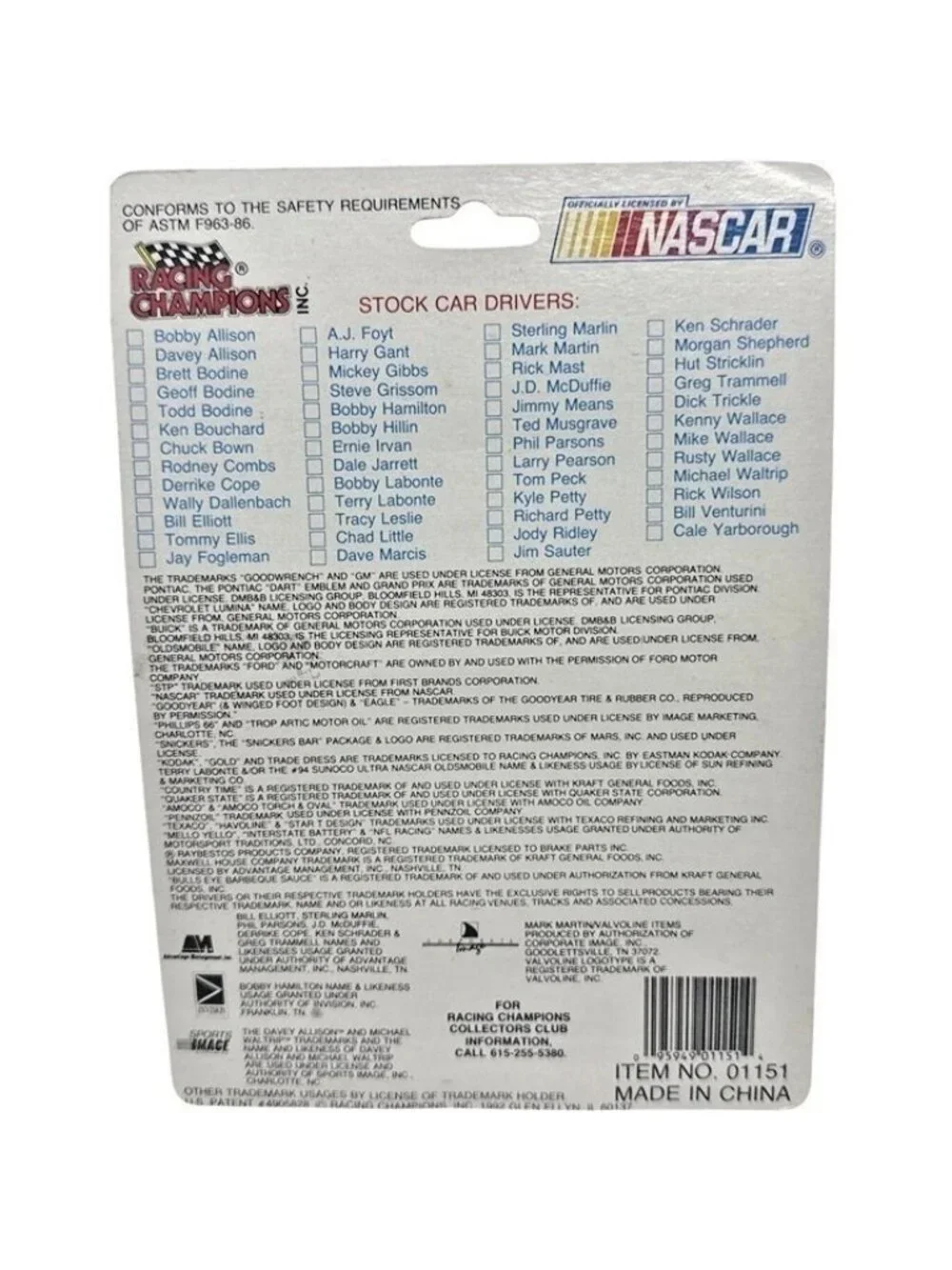 Vintage Die Cast Racing Champions Dale Jarrett #18 Interstate Batteries Stock Ca